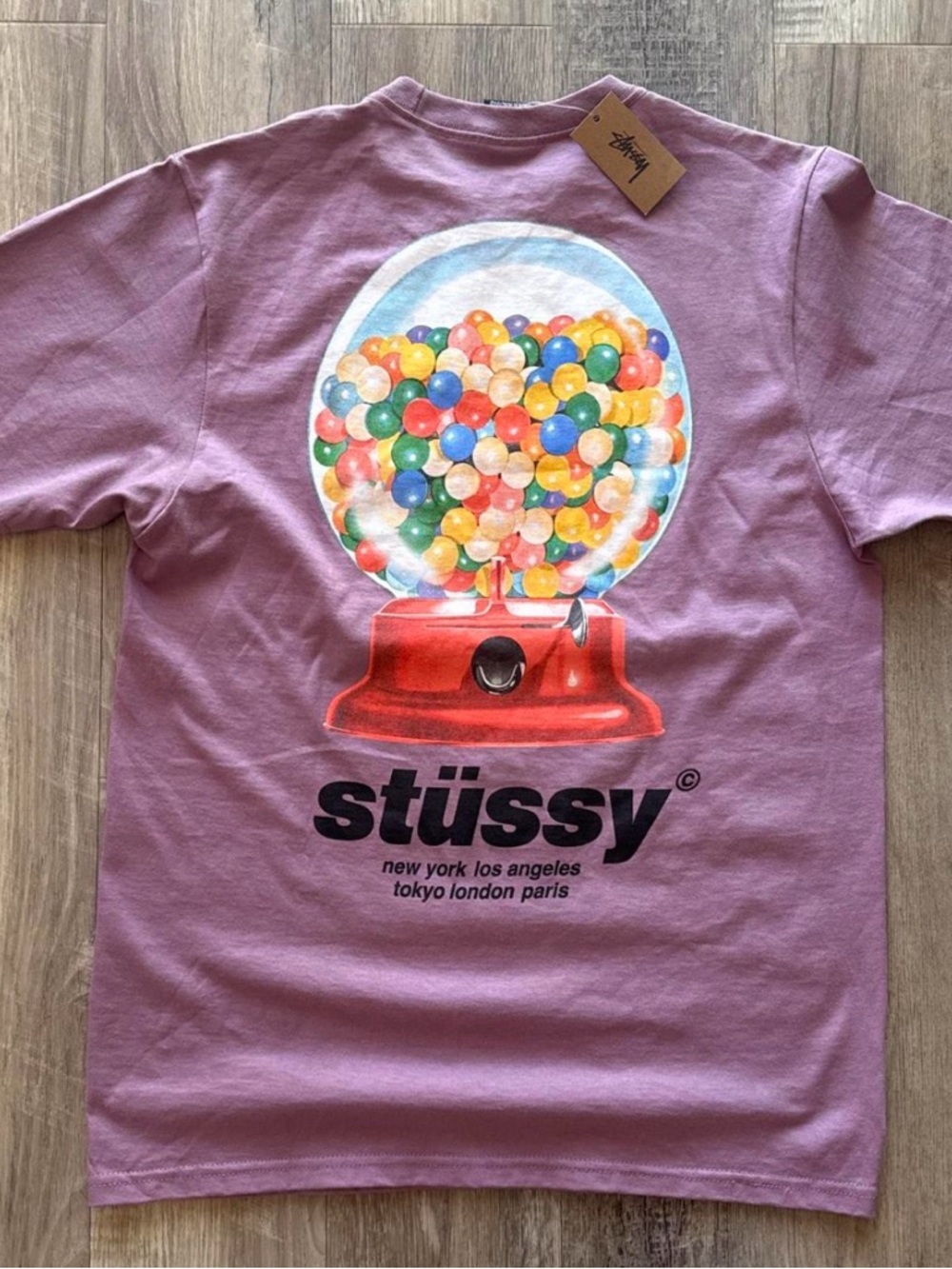 Stussy ' Purple Gumball Graphic Tee